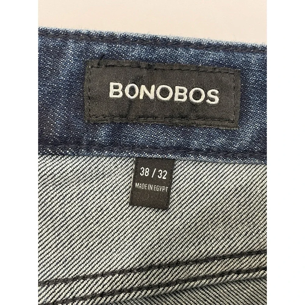 NEW‎ Bonobos Slim Taper Jeans Mens 38x32 Blue Stretch Denim Pants Dark Wash
